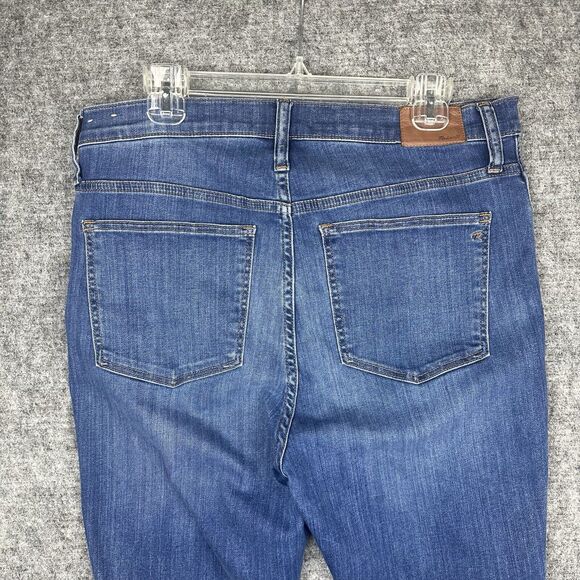 Madewell Jeans Women 32 Blue Skinny 10 inch High-Rise Tapered Stretch Brinville - Picture 9 of 14
